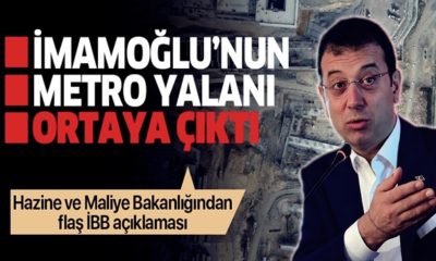 Hazine ve Maliye Bakanlığı’ndan Ekrem İmamoğlu’nu yalanlayan açıklama…
