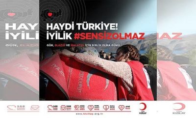 Kızılay’dan depremzedeler için yardım kampanyası! “Haydi Türkiye İyilik Sensiz Olmaz” ve “Gün Elazığ İçin Birlik Olma Günü”