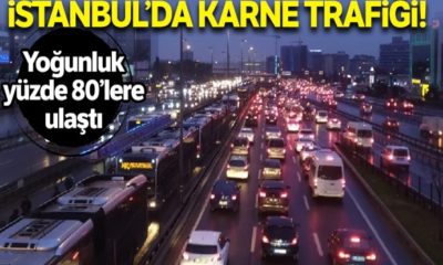 İstanbul’da yarıyıl tatili trafiği kitledi!.