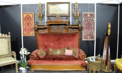 Sultan 2. Abdülhamit Han’a ait taht, İstanbul’da Sanat ve Antika Fuarı’nda sergileniyor!.