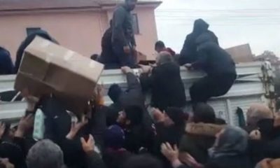 Elazığ’da yardım dağıtım rezaleti!. Kafalarına fırlattılar!.