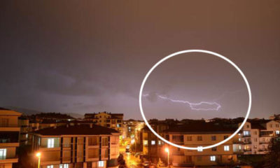 Çektiği yıldırım fotoğrafına bakınca gözlerine inanamadı!.