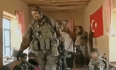 Fransız askerine davet edildiği evde Türk bayrağı sürprizi!.