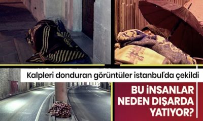 Yürek sızlatan görüntü! İstanbul’da evsizler dondurucu soğukta dışarıda yatıyor!.