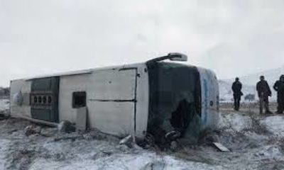 Kayseri’de tur otobüsü devrildi!. Çok sayıda yaralı var!.