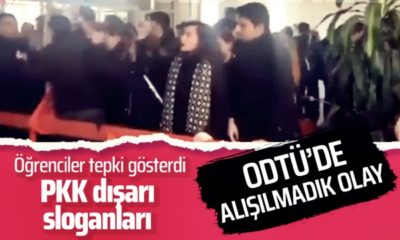 ODTÜ’de alışık olmadığımız manzara! Öğrencilerden “PKK dışarı!” sloganları… (video haber)