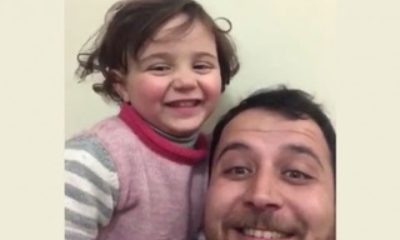 Suriyeli minik Selva’nın savaş oyunu! Korkmasın diye babası bomba seslerinin oyun olduğunu söylüyor!. (video haber)