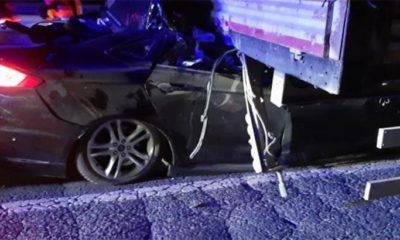 Ankara’da kaza! Otomobil TIR’ın altına girdi!.