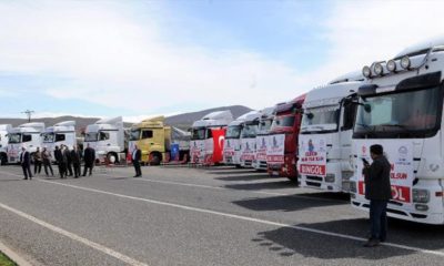 Bingöl’den İdlib’e dualarla 12 tır yardım malzemesi gönderildi!.