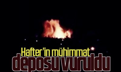 Sivilleri hedef alan Hafter güçlerinin mühimmat deposu imha edildi!.
