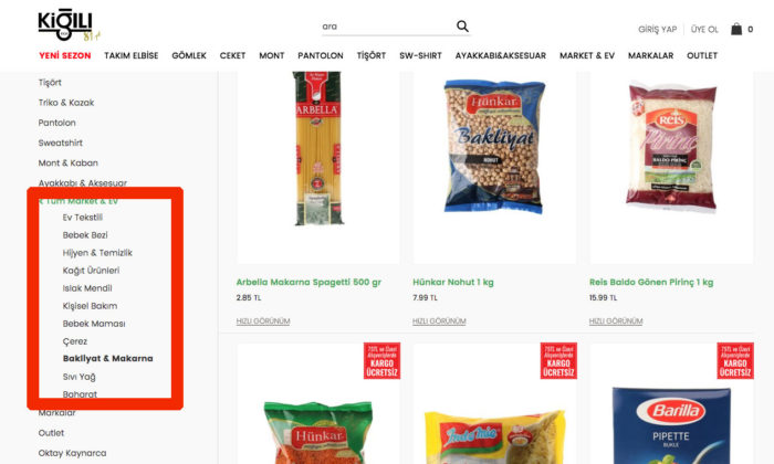Türkiye’nin en ünlü giyim mağazası işler kesat gidince makarna bulgur un şeker satmaya başladı!.