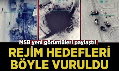 MSB görüntüleri paylaştı! 2100 rejim hedefi böyle vuruldu!. (video haber)