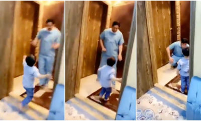 Enfekte hastaları tedavi eden doktor, çocuğuna sarılamayınca gözyaşlarını tutamadı!. (video haber)