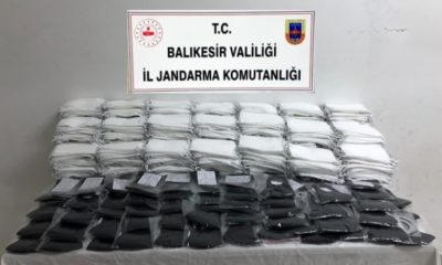 Balıkesir’de kaçak üretilen 9 bin 850 maske ele geçirildi!.