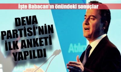 Babacan’ın DEVA Partisi, ilk seçim anketini yaptırdı!.