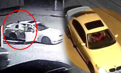 Lüks aracın içinde korkunç görüntüler!. Dakikalarca sürdü…