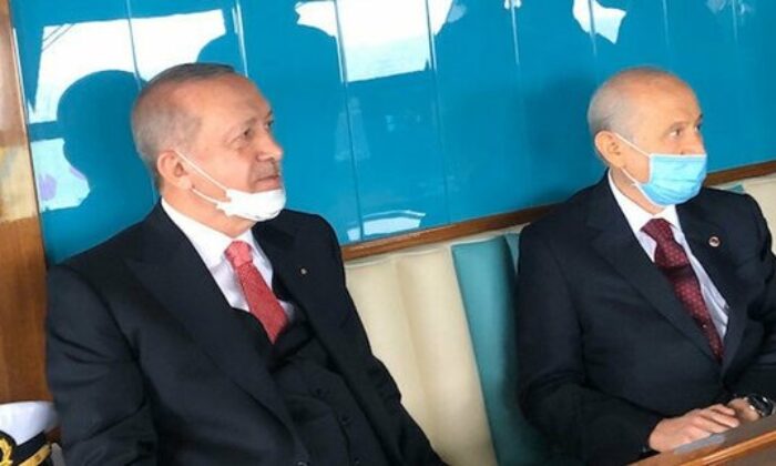 Başkan Erdoğan ve MHP lideri Bahçeli aylar sonra ilk kez yanyana geldi!. (video haber)