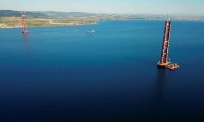 Bittiğinde dünyanın en büyük asma köprüsü olacak!. 1915 Çanakkale Köprüsü’nde sona doğru… (video haber)