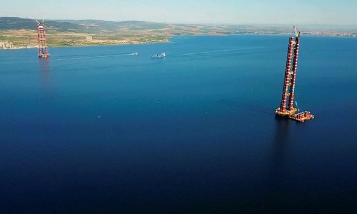 Bittiğinde dünyanın en büyük asma köprüsü olacak!. 1915 Çanakkale Köprüsü’nde sona doğru… (video haber)