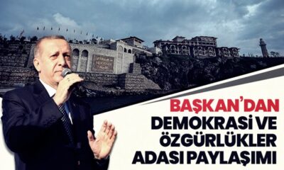 Cumhurbaşkanı Erdoğan’dan “Demokrasi ve Özgürlükler Adası” paylaşımı…