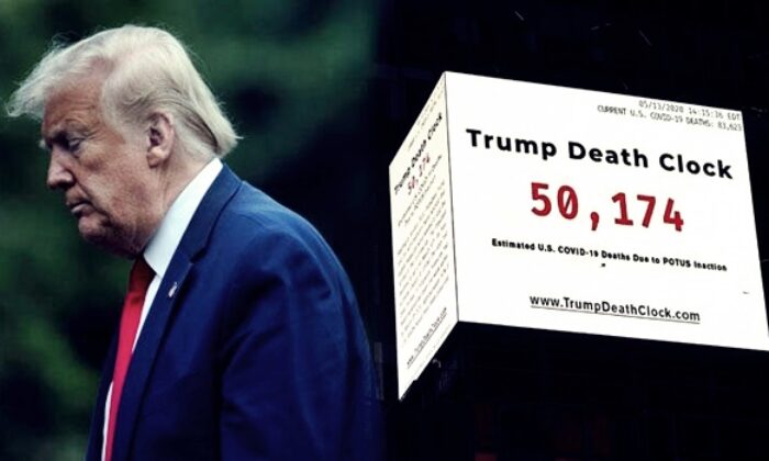 Daha önce de ölüm fotoğraflarını vermişlerdi! ABD Başkanı Trump’ın ölüm saati Times Meydanı’nda…