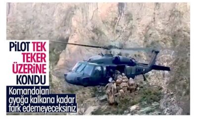 Jandarma pilotun sarp kayalıklardaki tek teker üzeri tahliyesi nefesinizi kesecek!. (Video Haber)