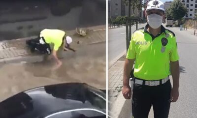 İstanbul’da tıkanan su kanallarını elleriyle açan o polis konuştu!.