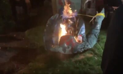 Floyd isyanı devam ediyor! 3 dünya savaşının planlayıcısı Albert Pike’ın heykeli yıkılıp ateşe verildi!. (video haber)