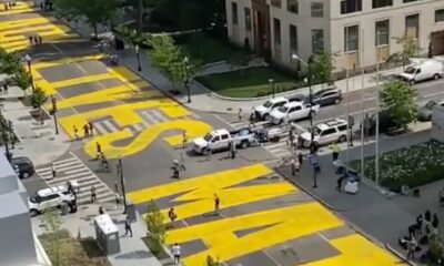 Beyaz Saray’a giden yola “Siyahilerin Hayatı Önemlidir” yazıldı!.