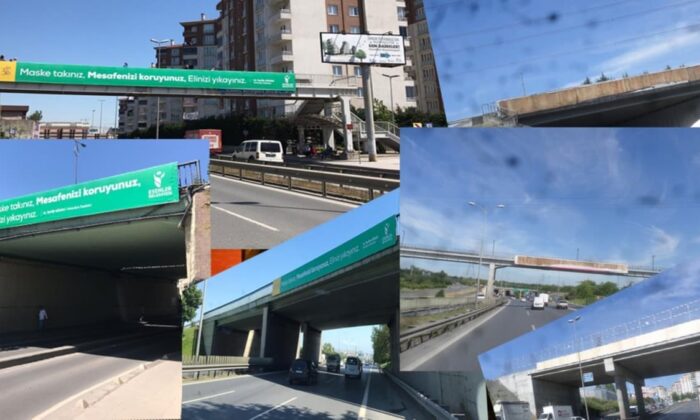 Beyoğlu’nda dezenfektan ve maske dağıttırmayan İBB’den Esenler’de ki afişlere gece operasyonu…