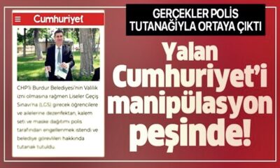 Cumhuriyet Gazetesi LGS’de görevli polis memurları üzerinden manipülasyon yaptı!.