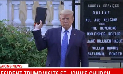 Trump göstericilere İncil’le meydan okudu!.