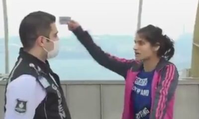 Haliç metro istasyonunda güvenlik görevlisine küstah sözler.. (video haber)