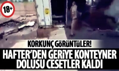 Hafter’den kurtarılan yerde içi ceset dolu konteyner bulundu!. (video haber)