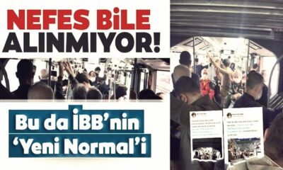 İBB’den yine toplu taşıma rezaleti! Sosyal mesafe hiçe sayıldı, İstanbullular isyan etti!.