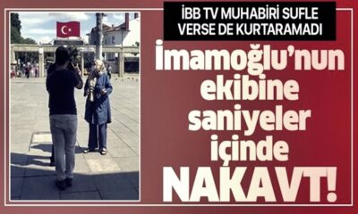 İmamoğlu’nun ekibine saniyeler içinde nakavt! İBB TV muhabiri sufle verse de durumu kurtaramadı!. (video haber)