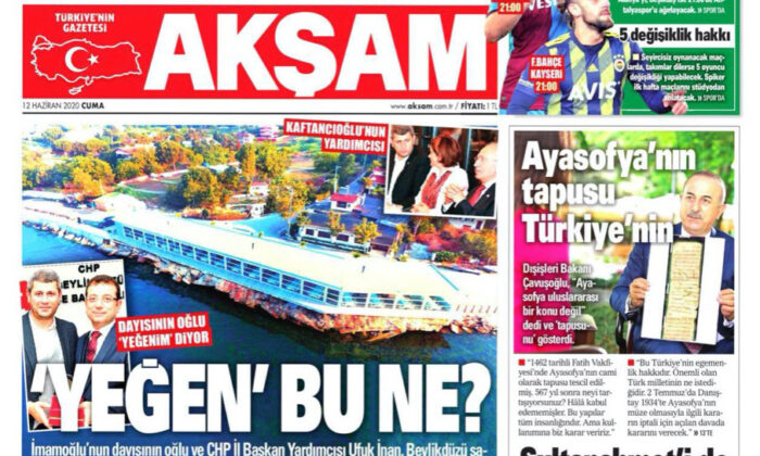 Akşam Gazetesi’nin ikiyüzlülüğü!. Taşra baskısından yer alan haberi İstanbul baskısından sildiler!.