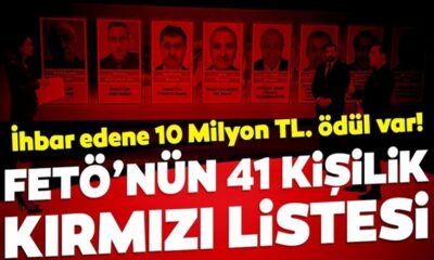 İşte FETÖ’nün 41 kişilik kırmızı listesi… (video haber)