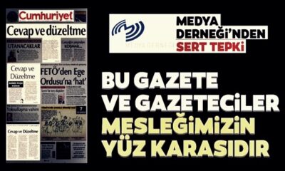 Medya Derneği’nden asılsız haberlerin adresi Cumhuriyet gazetesine sert tepki! “Mesleğin yüz karası..”