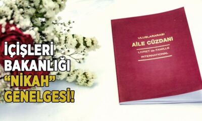 İçişleri Bakanlığı’ndan nikah genelgesi…