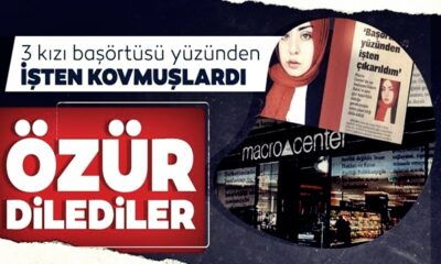 MACRO Center başörtülü oldukları için işten çıkardığı Didem Nur Batal, Sermin Topuz ve Perihan Başak Sözbir’den özür diledi!. (video haber)