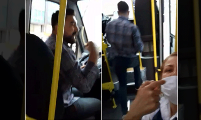 Minibüs şoförü maske uyarısı yapan kadın yolcuya saldırdı!. (video haber)