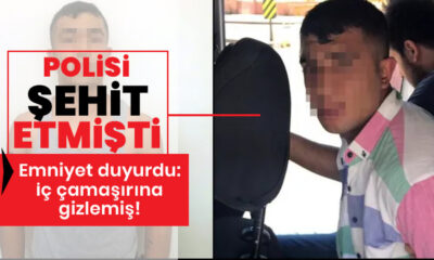 Emniyet duyurdu! Polisi şehit eden katil iç çamaşırına gizlemiş!.