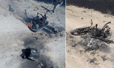 Sivillerin olduğu bölgeye bomba yüklü motosikletiyle sızmaya çalışan terörist ölü ele geçirildi!.