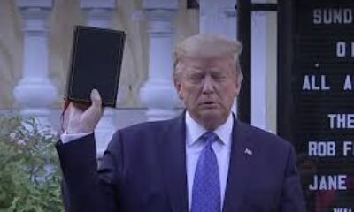 ABD’de sokaklar cehenneme döndü!. Trump İncil ile sokağa indi!.