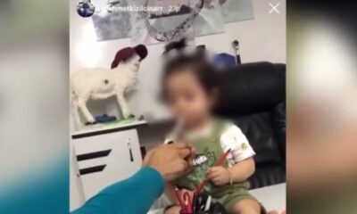 Bir skandal daha! Bu kez Mardin’de küçük çocuğa babası sigara içirdi!. (video haber)