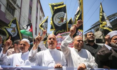 Gazze’de, terörist İsrail’in Rahmet Kapısı Mescidi’ni kapatma kararı protesto edildi!.