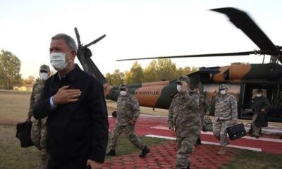 Hulusi Akar ve TSK komuta kademesi sınır hattında..