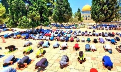 Filistinli Müslümanlardan Ayasofya için Mescid-i Aksa’da şükür namazı…