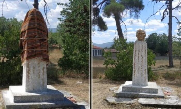 Namaz için Atatürk büstünü örten köylülere CHP’li Barış Yarkadaş’tan tepki..
